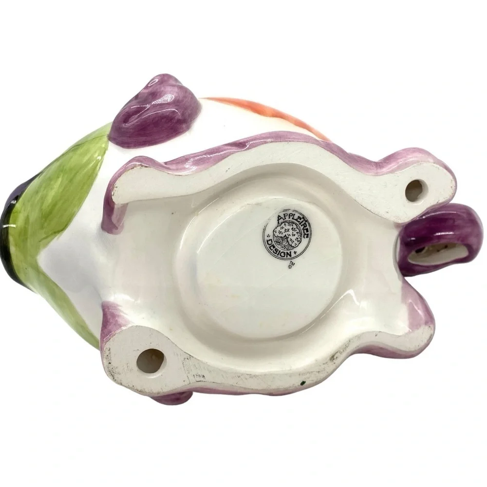 Halloween Ceramic Fish Candle Tea Light Luminary Pumpkin AppleTree Designs